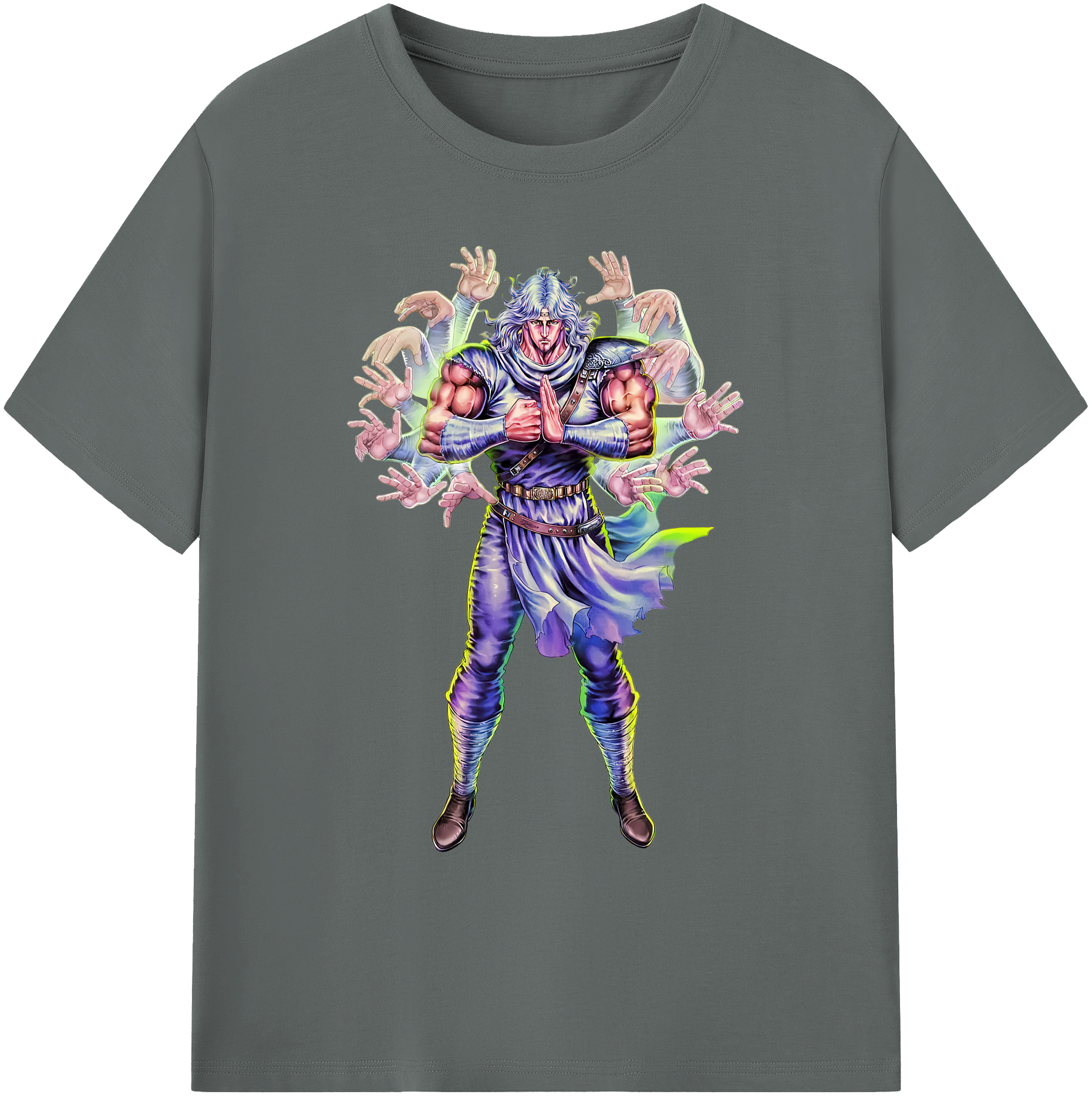 （画像用） 北斗の拳 Fist of the North Star 綿100％ メンズ半袖Tシャツ｜肌触りやわらか＆通気性
